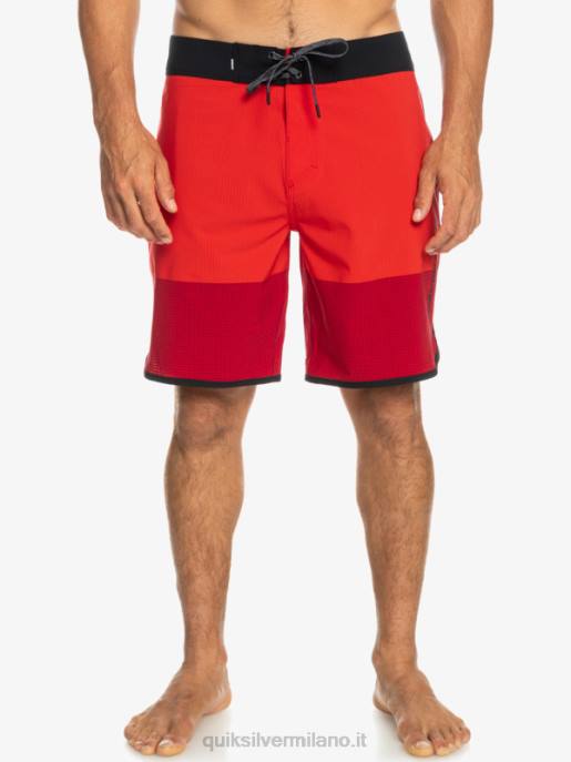 esso Quiksilver uomini pantaloncini da surf Highlite Scallop 19 rosso ad alto rischio HTZR32