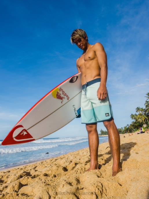 esso Quiksilver uomini pantaloncini da surf Highlite Scallop 19 vetro da spiaggia HTZR35