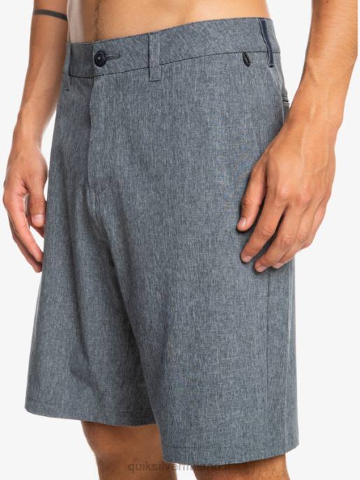 esso Quiksilver uomini pantaloncini da surf anfibi Union Heather 20 blazer blu scuro HTZR68