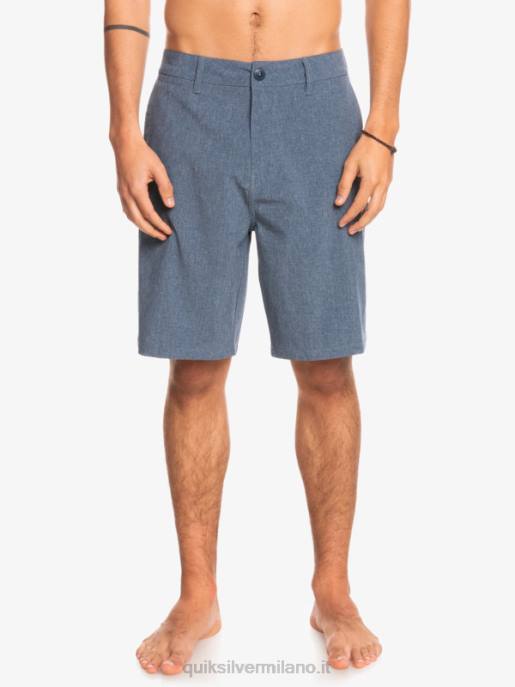 esso Quiksilver uomini pantaloncini da surf anfibi Union Heather 20 insegne blu HTZR69