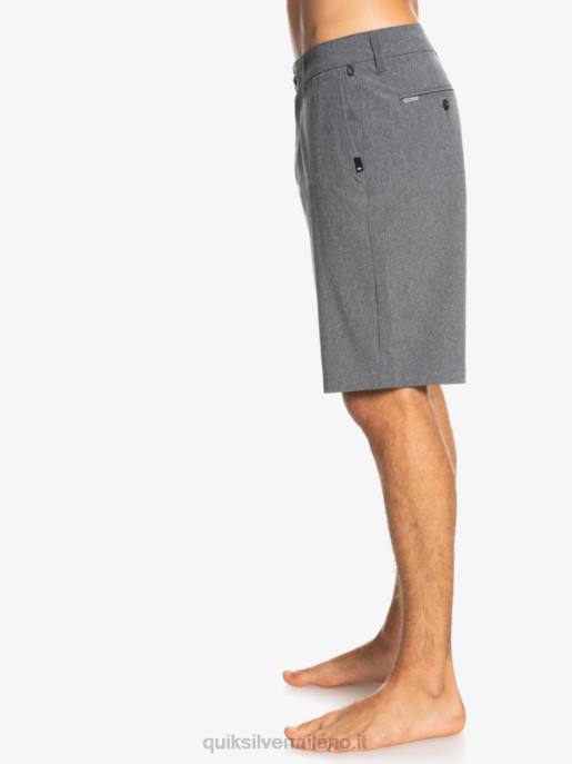 esso Quiksilver uomini pantaloncini da surf anfibi Union Heather 20 nero HTZR65