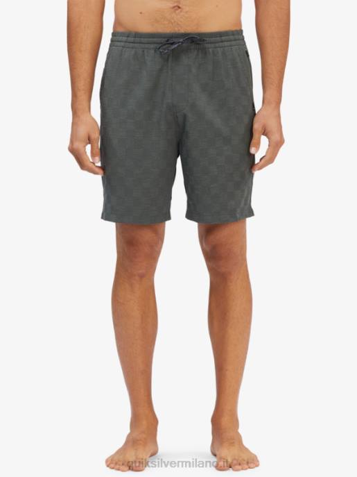 esso Quiksilver uomini pantaloncini da surf anfibi a scacchiera elastica 18 chic urbano HTZR1853