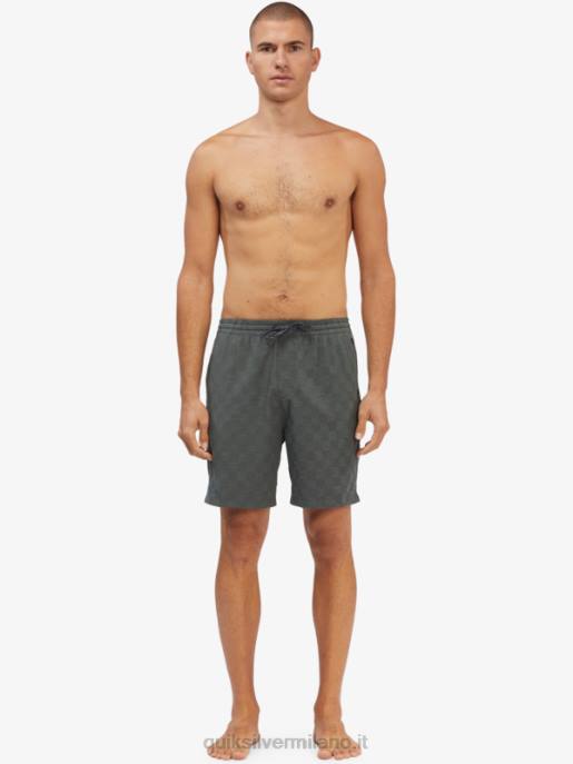 esso Quiksilver uomini pantaloncini da surf anfibi a scacchiera elastica 18 chic urbano HTZR1853