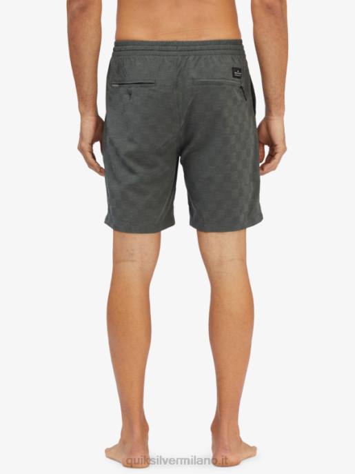 esso Quiksilver uomini pantaloncini da surf anfibi a scacchiera elastica 18 chic urbano HTZR1853