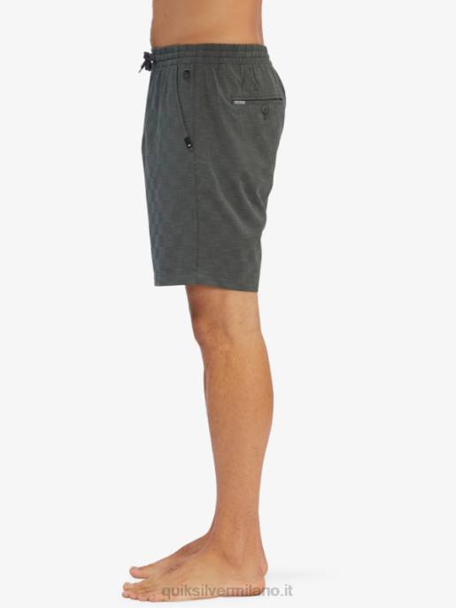 esso Quiksilver uomini pantaloncini da surf anfibi a scacchiera elastica 18 chic urbano HTZR1853