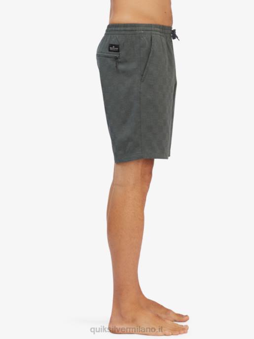 esso Quiksilver uomini pantaloncini da surf anfibi a scacchiera elastica 18 chic urbano HTZR1853