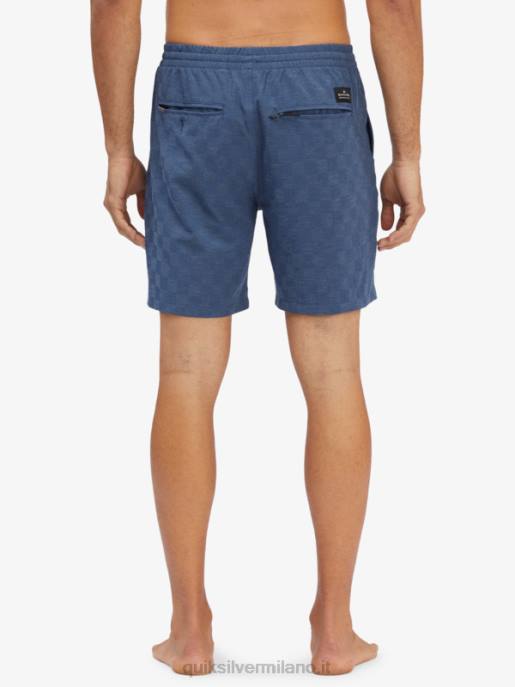esso Quiksilver uomini pantaloncini da surf anfibi a scacchiera elastica 18 mare dei sargassi HTZR1854