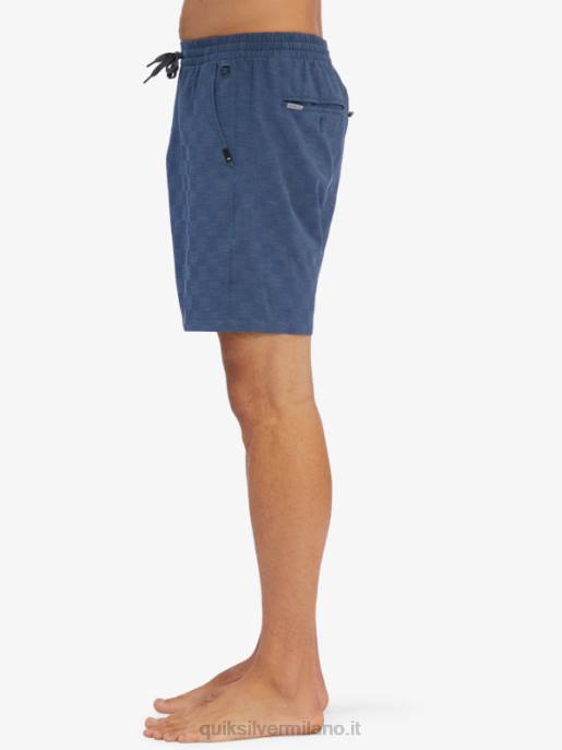 esso Quiksilver uomini pantaloncini da surf anfibi a scacchiera elastica 18 mare dei sargassi HTZR1854
