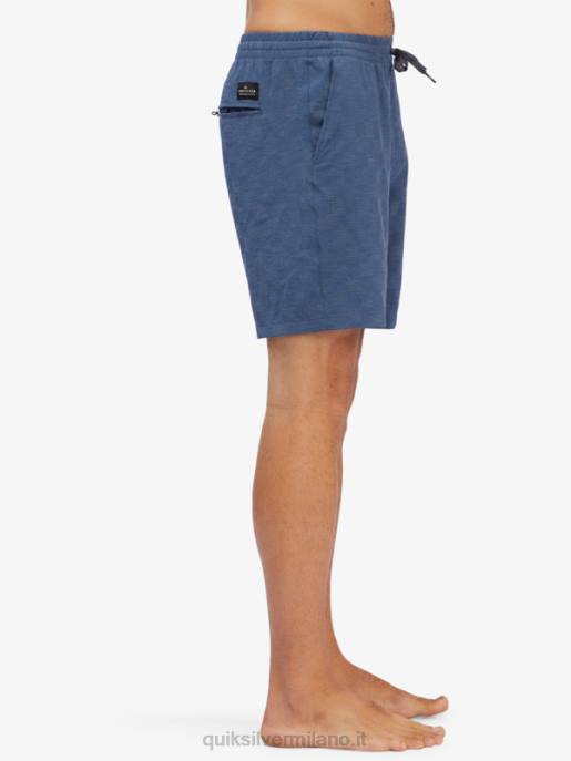esso Quiksilver uomini pantaloncini da surf anfibi a scacchiera elastica 18 mare dei sargassi HTZR1854