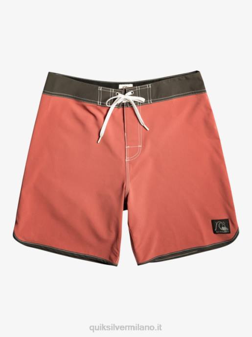 esso Quiksilver uomini pantaloncini da surf originali Scallop 18 Marsala HTZR93