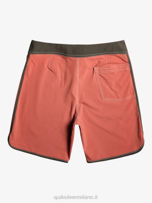 esso Quiksilver uomini pantaloncini da surf originali Scallop 18 Marsala HTZR93
