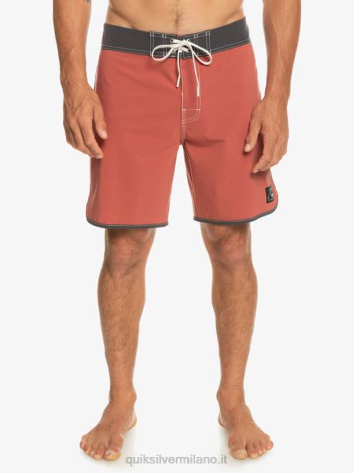 esso Quiksilver uomini pantaloncini da surf originali Scallop 18 Marsala HTZR93