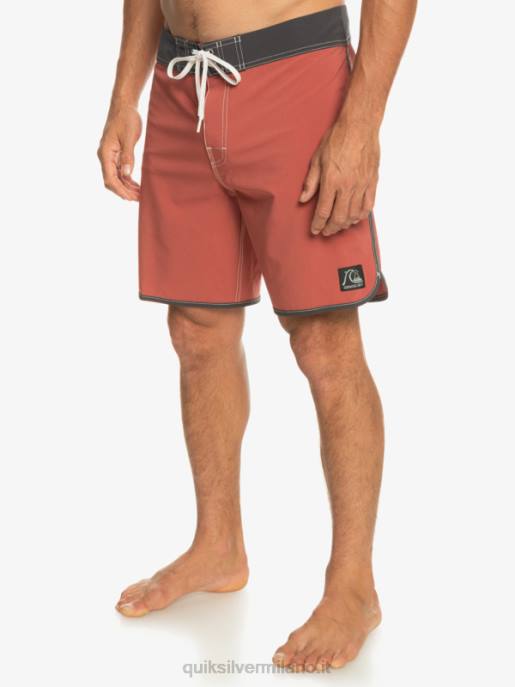 esso Quiksilver uomini pantaloncini da surf originali Scallop 18 Marsala HTZR93