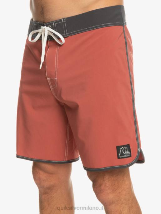 esso Quiksilver uomini pantaloncini da surf originali Scallop 18 Marsala HTZR93