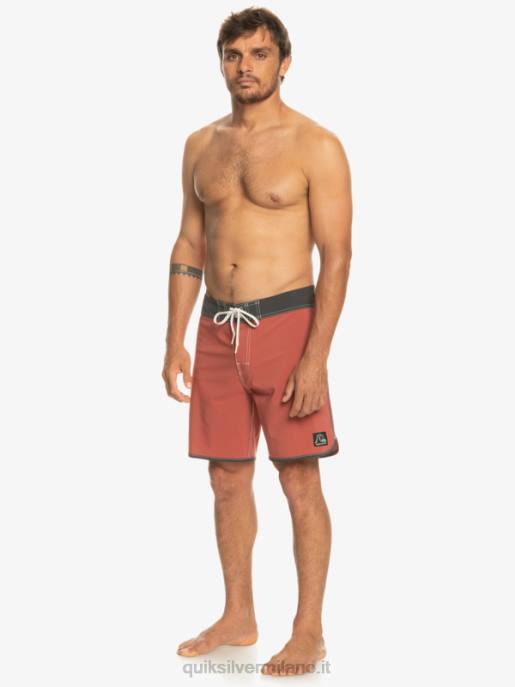 esso Quiksilver uomini pantaloncini da surf originali Scallop 18 Marsala HTZR93