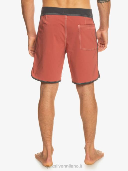 esso Quiksilver uomini pantaloncini da surf originali Scallop 18 Marsala HTZR93