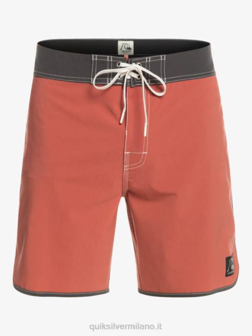 esso Quiksilver uomini pantaloncini da surf originali Scallop 18 Marsala HTZR93