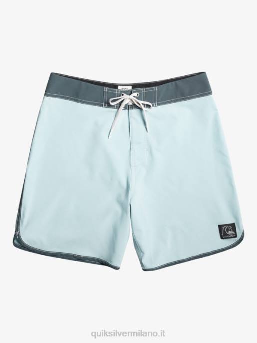 esso Quiksilver uomini pantaloncini da surf originali Scallop 18 cielo blu HTZR88