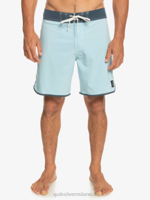 esso Quiksilver uomini pantaloncini da surf originali Scallop 18 cielo blu HTZR88
