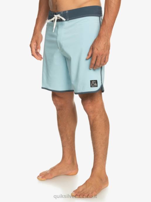 esso Quiksilver uomini pantaloncini da surf originali Scallop 18 cielo blu HTZR88