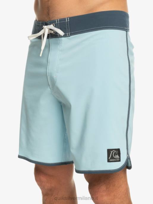 esso Quiksilver uomini pantaloncini da surf originali Scallop 18 cielo blu HTZR88