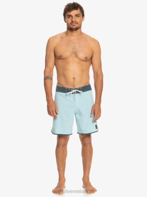 esso Quiksilver uomini pantaloncini da surf originali Scallop 18 cielo blu HTZR88