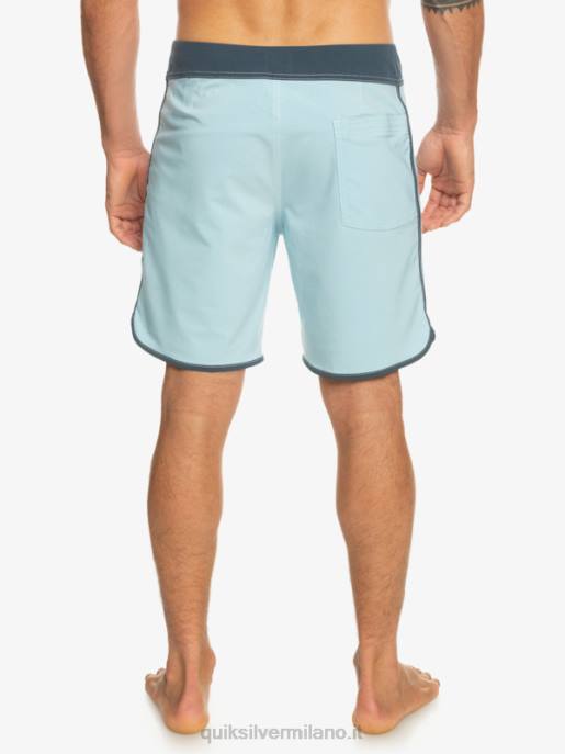 esso Quiksilver uomini pantaloncini da surf originali Scallop 18 cielo blu HTZR88