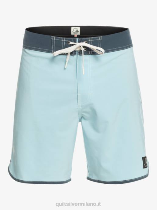 esso Quiksilver uomini pantaloncini da surf originali Scallop 18 cielo blu HTZR88