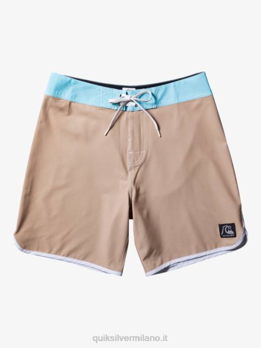 esso Quiksilver uomini pantaloncini da surf originali Scallop 18 grigio oliva HTZR91