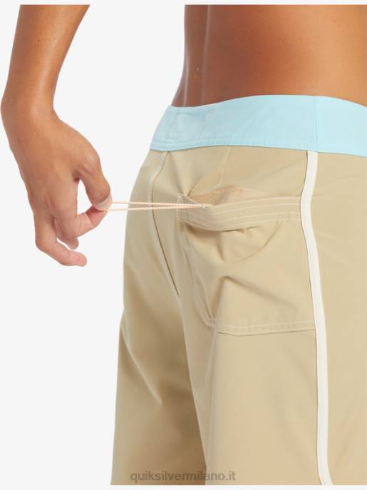esso Quiksilver uomini pantaloncini da surf originali Scallop 18 grigio oliva HTZR91