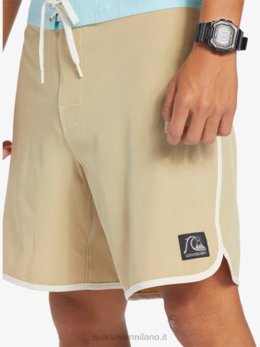 esso Quiksilver uomini pantaloncini da surf originali Scallop 18 grigio oliva HTZR91