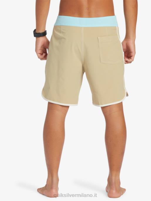 esso Quiksilver uomini pantaloncini da surf originali Scallop 18 grigio oliva HTZR91