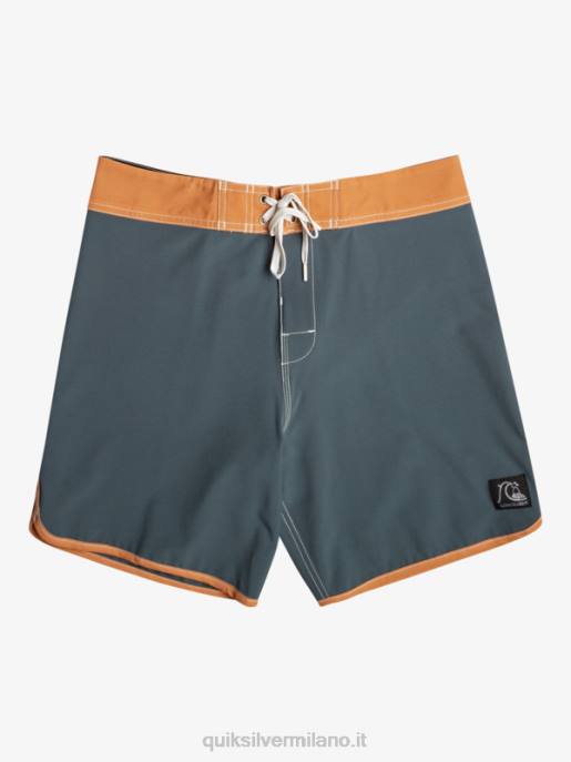 esso Quiksilver uomini pantaloncini da surf originali Scallop 18 lavagna scura HTZR89