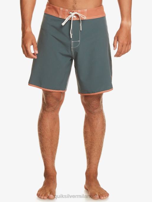 esso Quiksilver uomini pantaloncini da surf originali Scallop 18 lavagna scura HTZR89