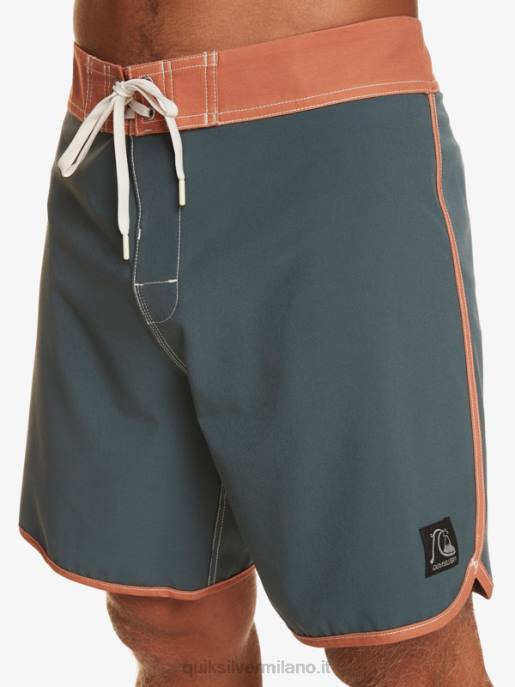 esso Quiksilver uomini pantaloncini da surf originali Scallop 18 lavagna scura HTZR89