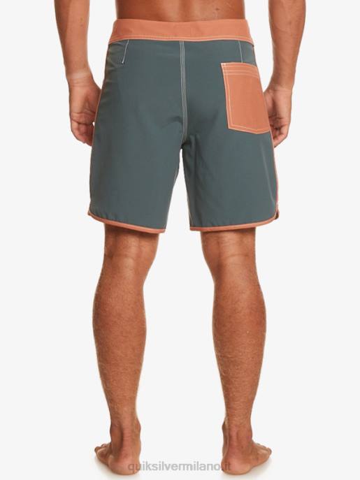 esso Quiksilver uomini pantaloncini da surf originali Scallop 18 lavagna scura HTZR89
