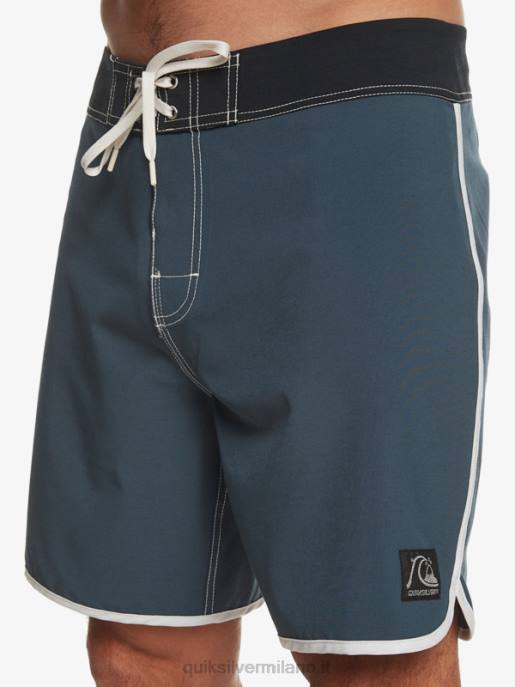 esso Quiksilver uomini pantaloncini da surf originali Scallop 18 marina di mezzanotte HTZR92