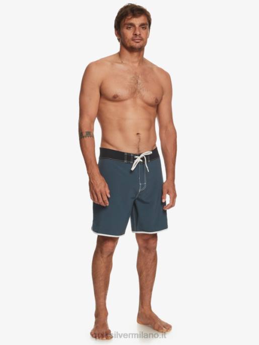 esso Quiksilver uomini pantaloncini da surf originali Scallop 18 marina di mezzanotte HTZR92