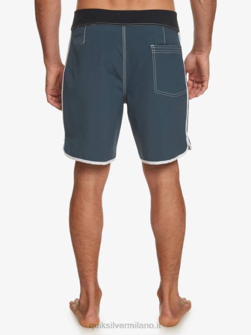 esso Quiksilver uomini pantaloncini da surf originali Scallop 18 marina di mezzanotte HTZR92