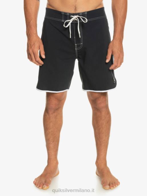 esso Quiksilver uomini pantaloncini da surf originali Scallop 18 nero HTZR86