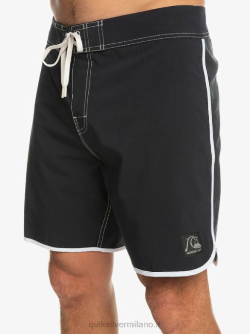 esso Quiksilver uomini pantaloncini da surf originali Scallop 18 nero HTZR86