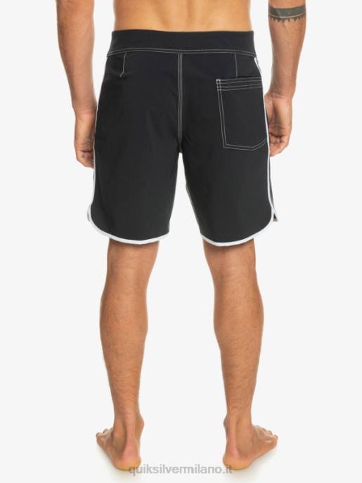 esso Quiksilver uomini pantaloncini da surf originali Scallop 18 nero HTZR86