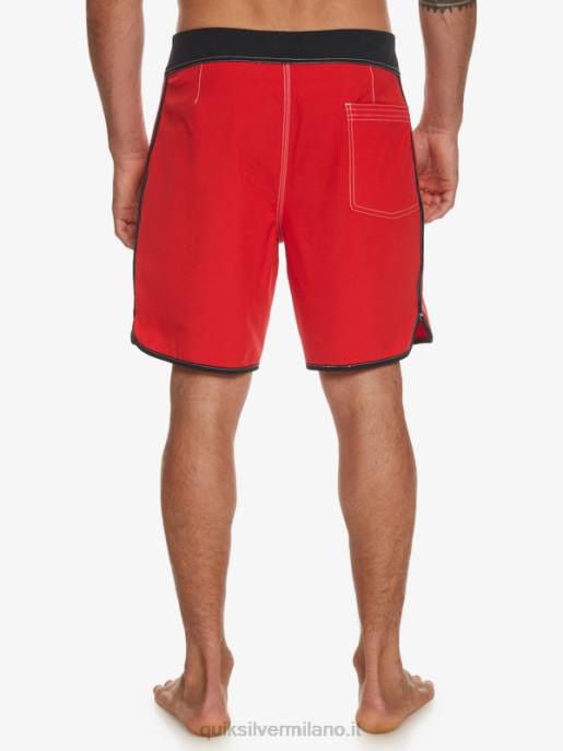 esso Quiksilver uomini pantaloncini da surf originali Scallop 18 rosso ad alto rischio HTZR87