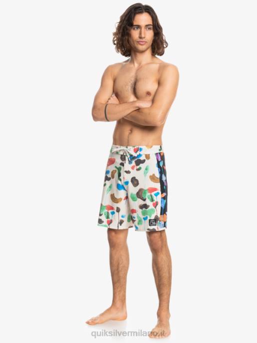 esso Quiksilver uomini pantaloncini da surf originali in tela bianca con arco in canapa 18 natas kaupas - betulla HTZR1822