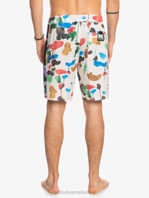 esso Quiksilver uomini pantaloncini da surf originali in tela bianca con arco in canapa 18 natas kaupas - betulla HTZR1822