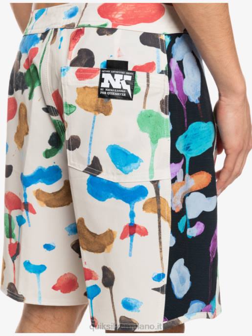 esso Quiksilver uomini pantaloncini da surf originali in tela bianca con arco in canapa 18 natas kaupas - betulla HTZR1822