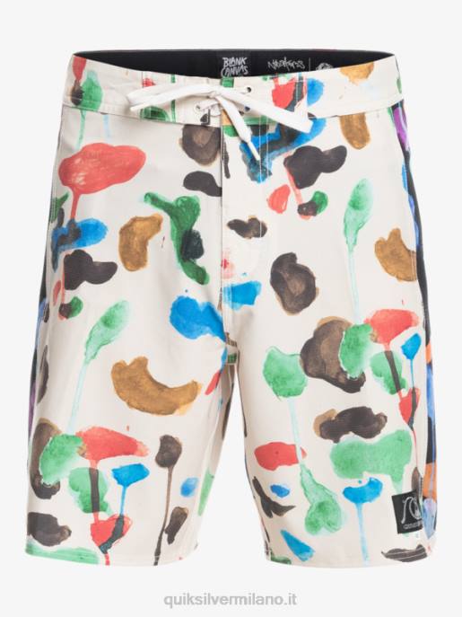 esso Quiksilver uomini pantaloncini da surf originali in tela bianca con arco in canapa 18 natas kaupas - betulla HTZR1822