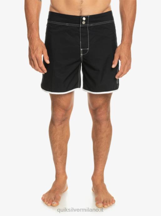 esso Quiksilver uomini pantaloncini da surf originali smerlo snap 16 nero HTZR168