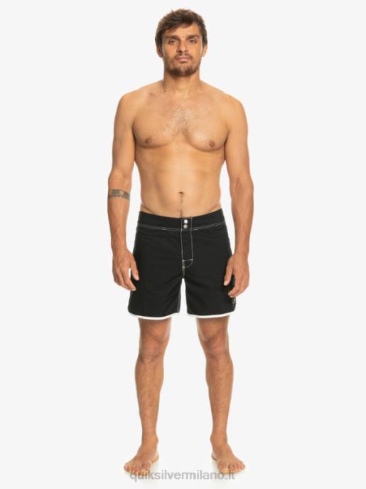 esso Quiksilver uomini pantaloncini da surf originali smerlo snap 16 nero HTZR168