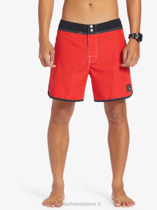 esso Quiksilver uomini pantaloncini da surf originali smerlo snap 16 rosso ad alto rischio HTZR169